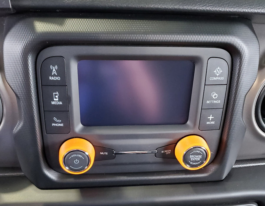 For Uconnect 5.0 RA2 / VP2 - Knob Press-Fit Covers | 2-Knob Set 52 Colors