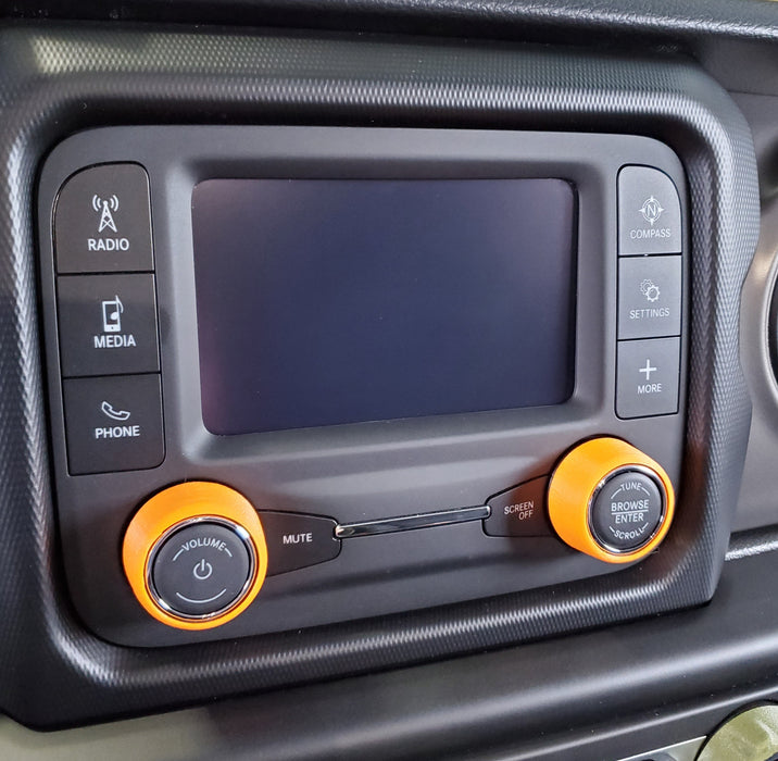 For Uconnect 5.0 RA2 / VP2 - Knob Press-Fit Covers | 2-Knob Set 52 Colors