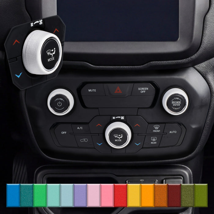 For Jeep Renegade - Knob Press-Fit Covers 2018-2023 | 3-Knob Set 52 Colors