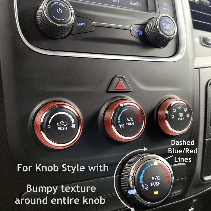 For RAM 1500 2019-2025 - Knob Press-Fit Covers | 5-Knob and 3-Knob Set 52 Colors