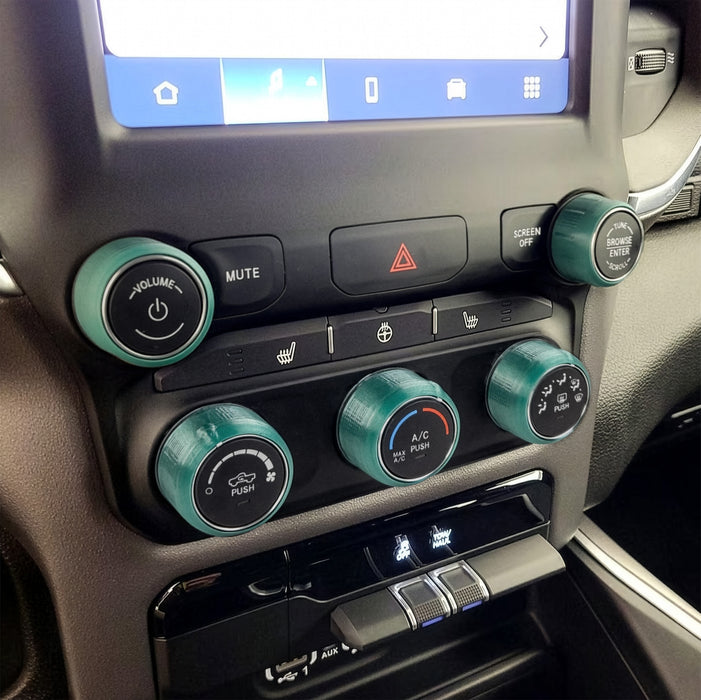 For RAM 1500 2019-2025 - Knob Press-Fit Covers | 5-Knob and 3-Knob Set 52 Colors