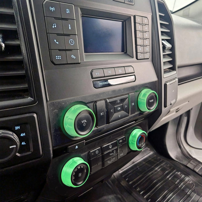 For Ford F150 XL XLT - Knob Press-Fit Covers 2015-2020 | 4-Knob Set 52 Colors