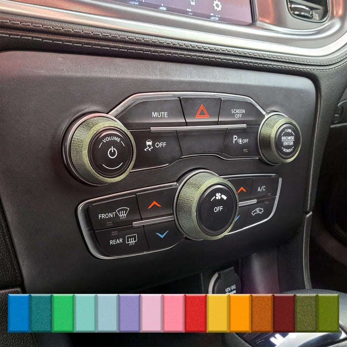 For Dodge Charger - Knob Press-Fit Covers 2015-2023 | 3-Knob Set 52 Colors