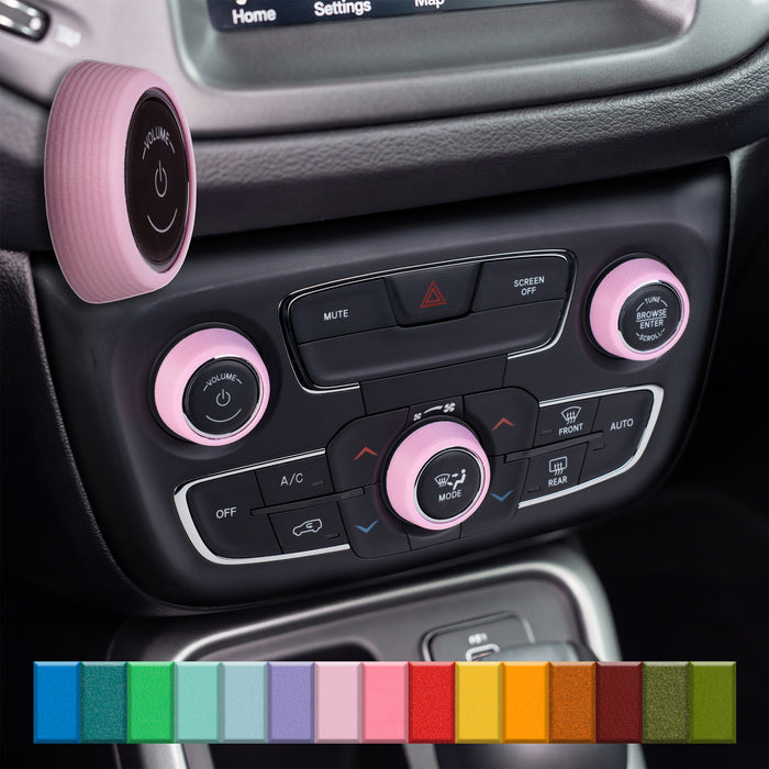 For Jeep Compass - Knob Press-Fit Covers 2018-2021 | 3-Knob Set 52 Colors