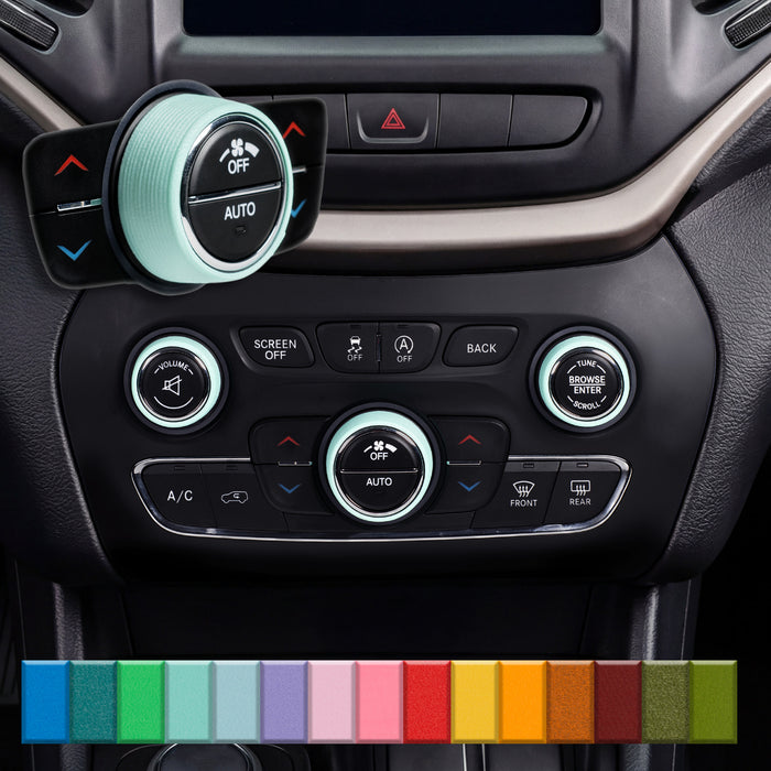 For Jeep Cherokee - Knob Press-Fit Covers 2014-2023 | 3-Knob Set 52 Colors