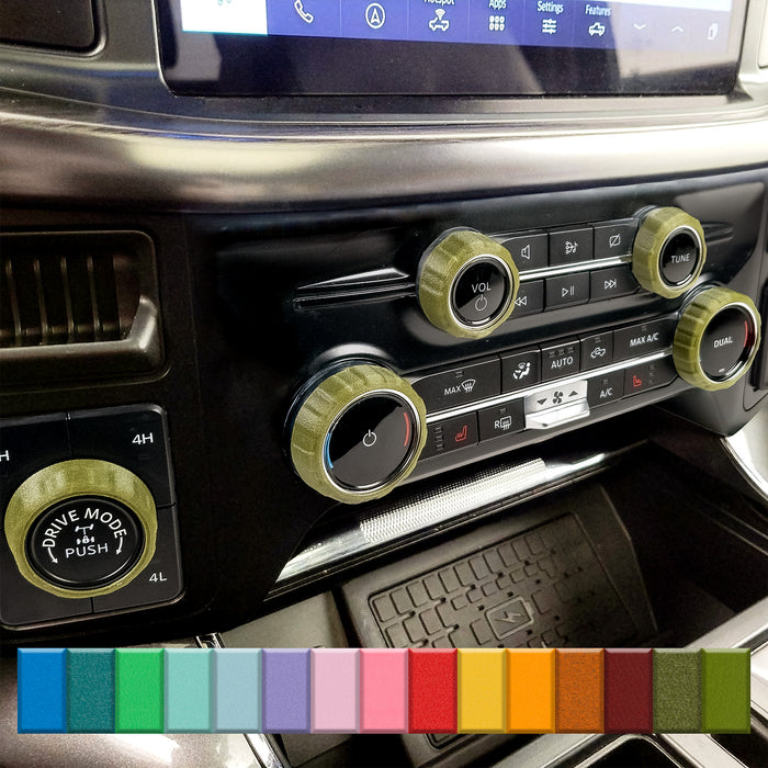 For Ford F150 - Knob Press-Fit Covers 2021-2026 | 5-Knob Set 52 Colors