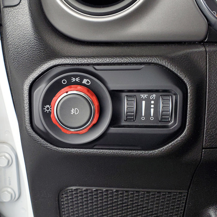 For Jeep Wrangler JL Gladiator JT - Knob Press-Fit Covers 2018-2026 | 4-Knob Set 52 Colors