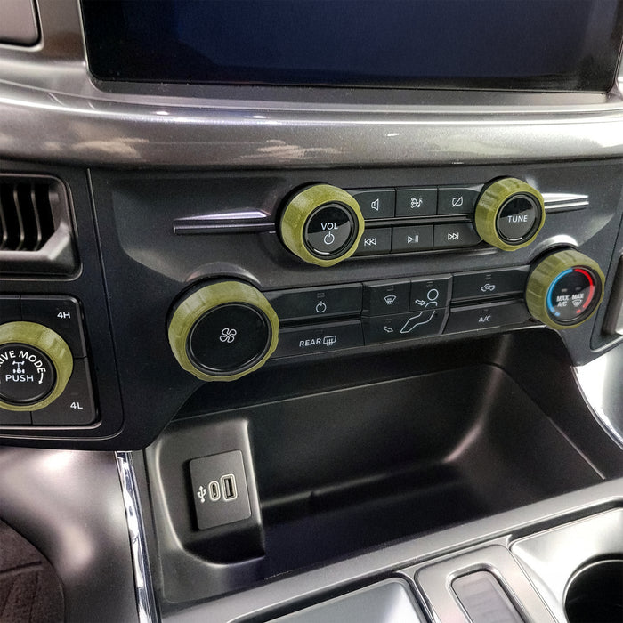 For Ford F150 - Knob Press-Fit Covers 2021-2026 | 5-Knob Set 52 Colors